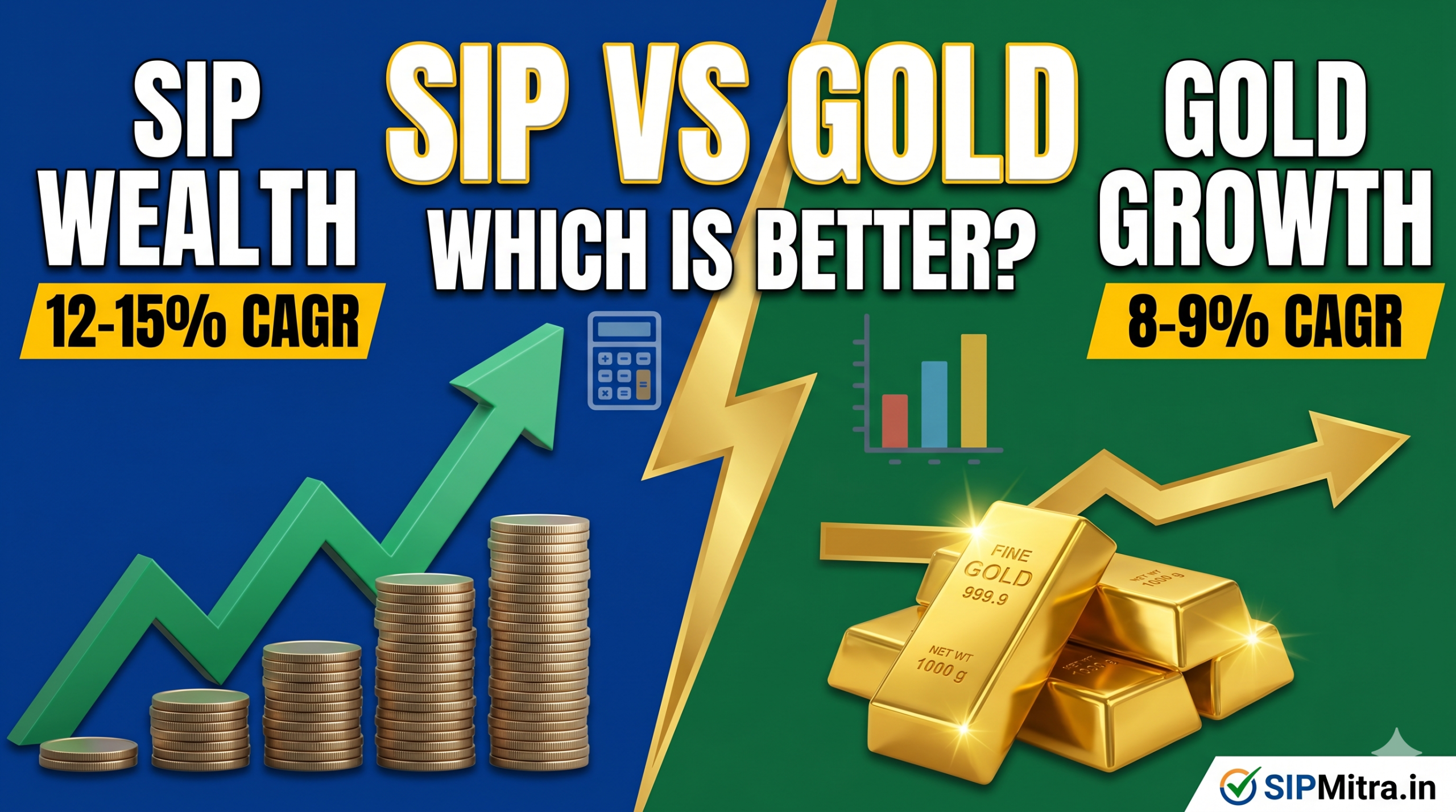 SIP vs Gold Calculator: Best Investment Option for Wealth (2026)